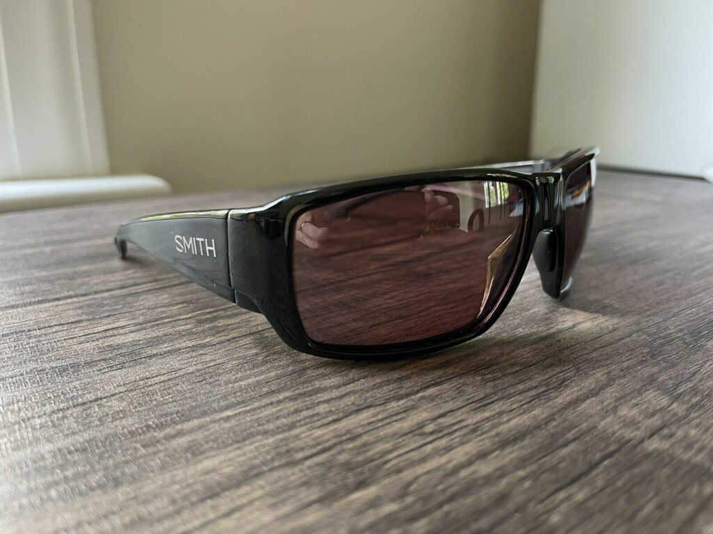 This photo shows Smith Guide's Choice Sunglasses side view.